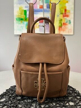 Tory Burch Britten Pebble Leather Backpack